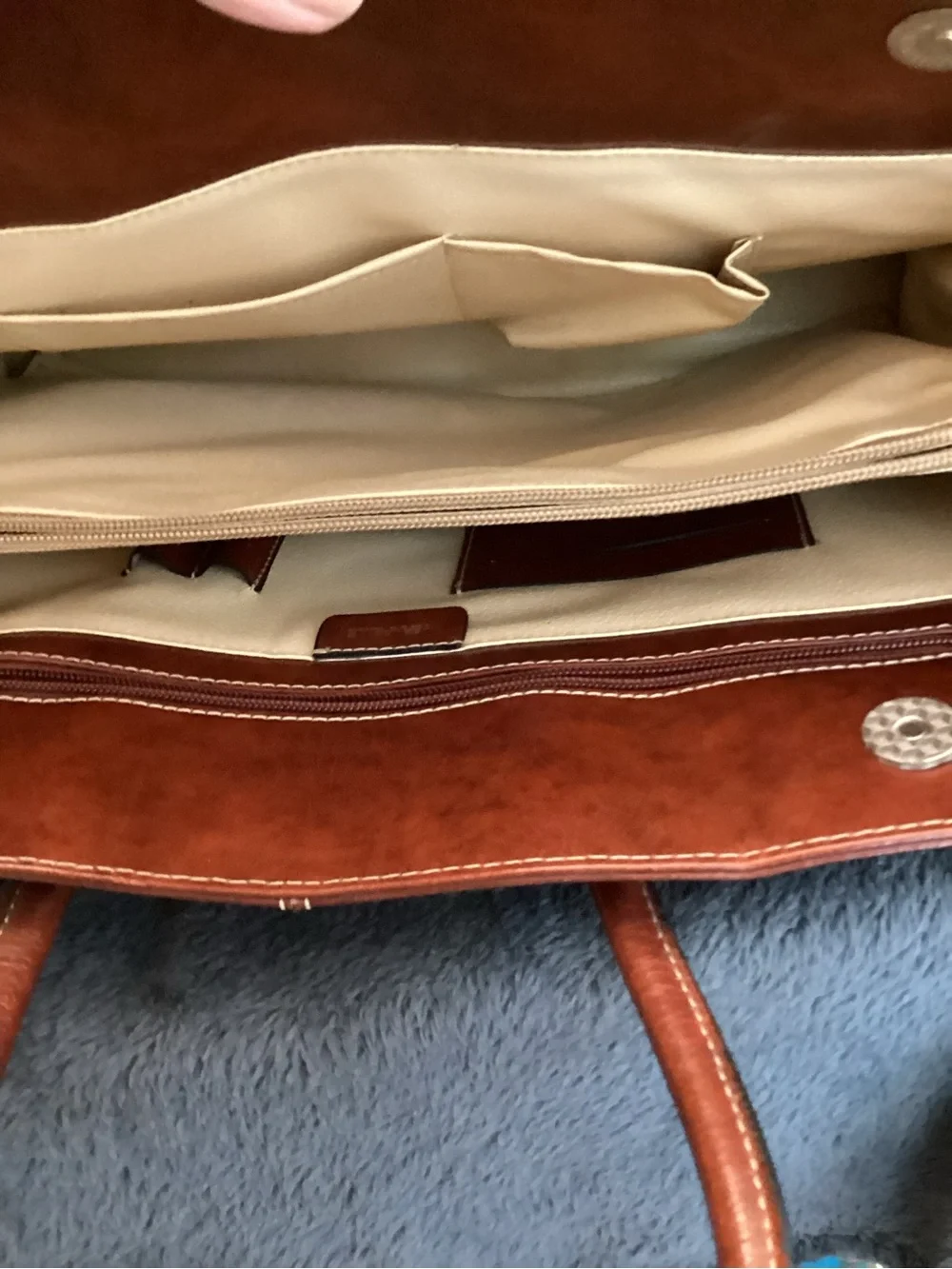 Vera Pelle Brown Italian Leather  Briefcase/Shoulder/Lap Top Bag